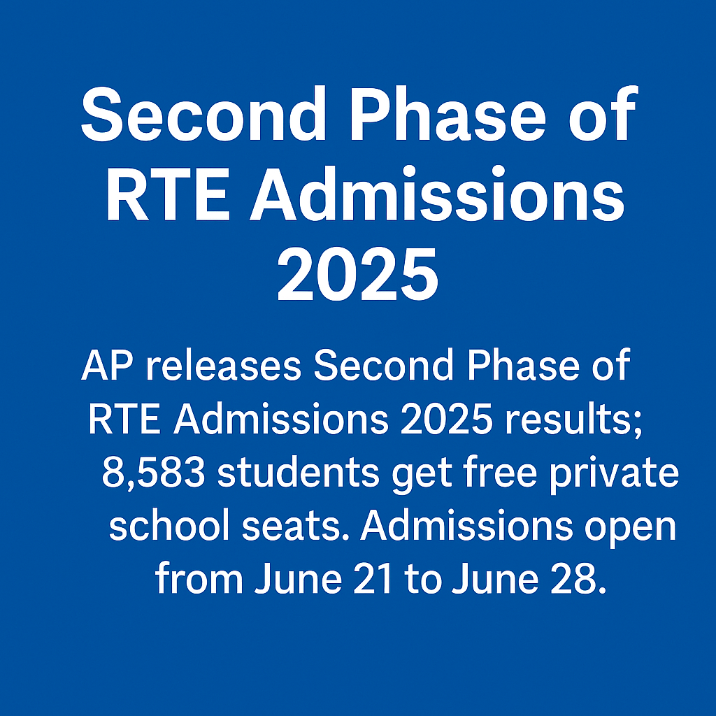8,583 Students Secure Seats in Second Phase of RTE Admissions 2025 Second Phase of RTE Admissions 2025