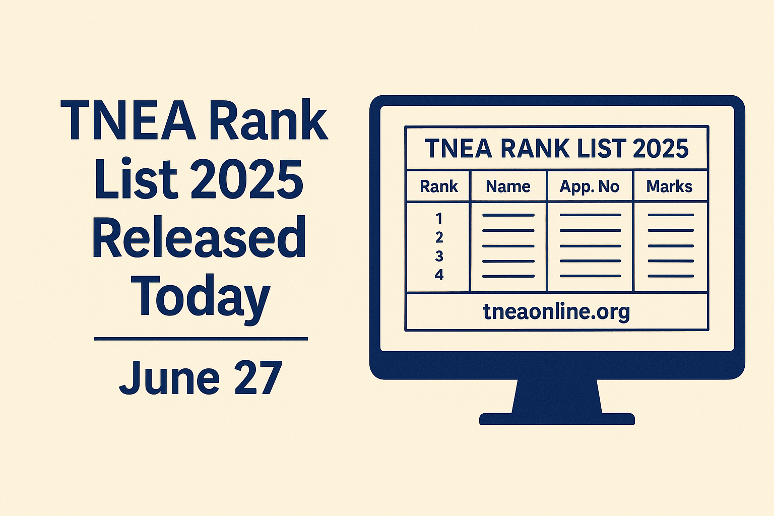 TNEA Rank List 2025 Released Today – Check Your Tamil Nadu Engineering Rank at tneaonline.org TNEA Rank List 2025 Released Today