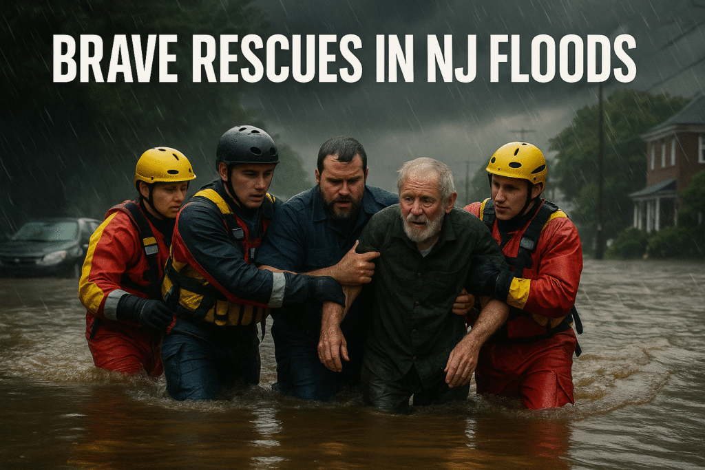 Brave Rescues in NJ Floods as 2 Tragically Lose Lives Brave Rescues in NJ Floods