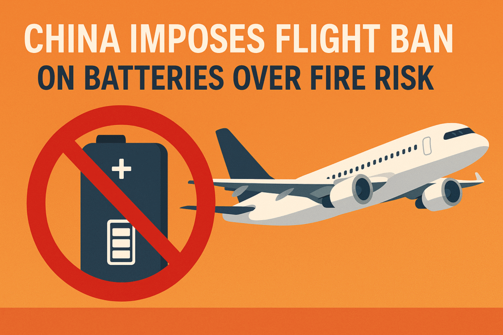 China Imposes Flight Ban on 5 Types of Batteries Amid Fire Safety Concerns China Imposes Flight Ban