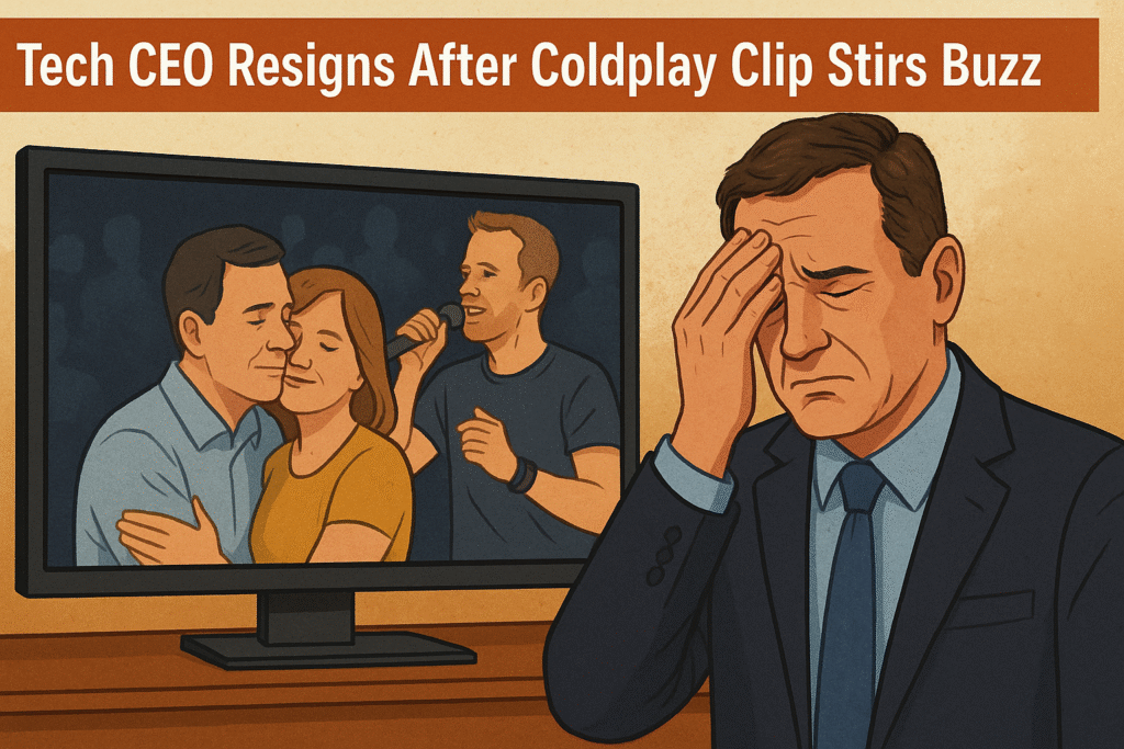 1 Bold Move: Tech CEO Resigns After Coldplay Clip Stirs Buzz Tech CEO Resigns After Coldplay Clip Stirs Buzz