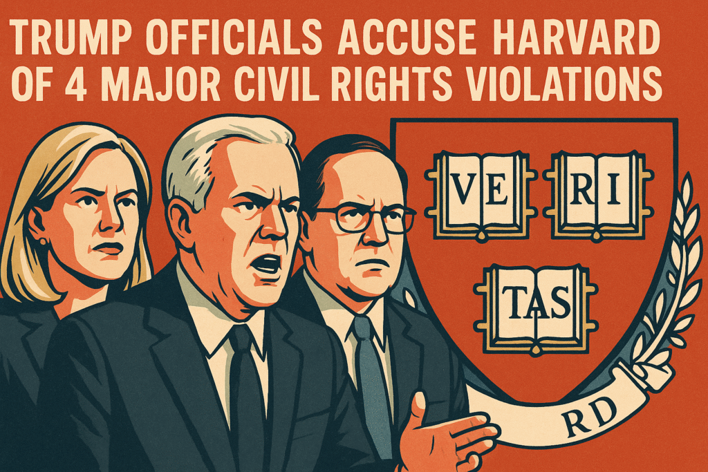 Trump Officials Accuse Harvard of 4 Major Civil Rights Violations Trump Officials Accuse Harvard