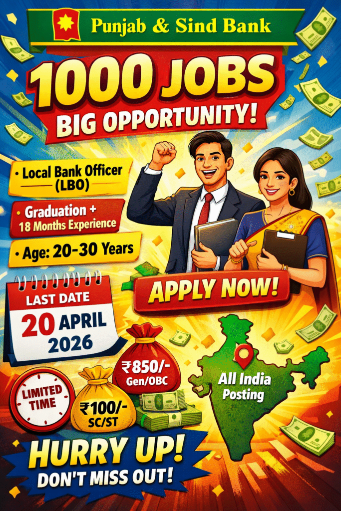 Punjab And Sind Bank LBO Bharti 2026