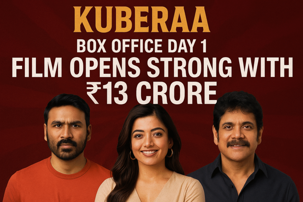 Kuberaa Day 1 Box Office: Dhanush and Nagarjuna Film Opens Strong with ₹13 Crore Film Opens Strong with ₹13 Crore