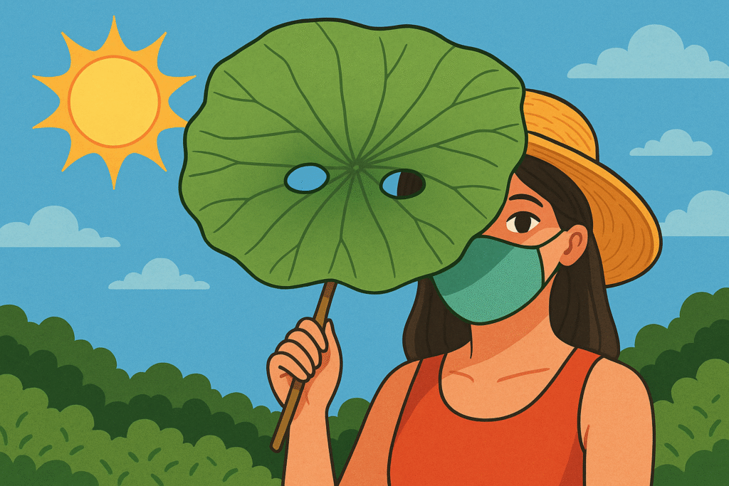 Forget Sunscreen: China’s Natural Lotus Leaf Sun Shield Shocks the Internet Forget Sunscreen