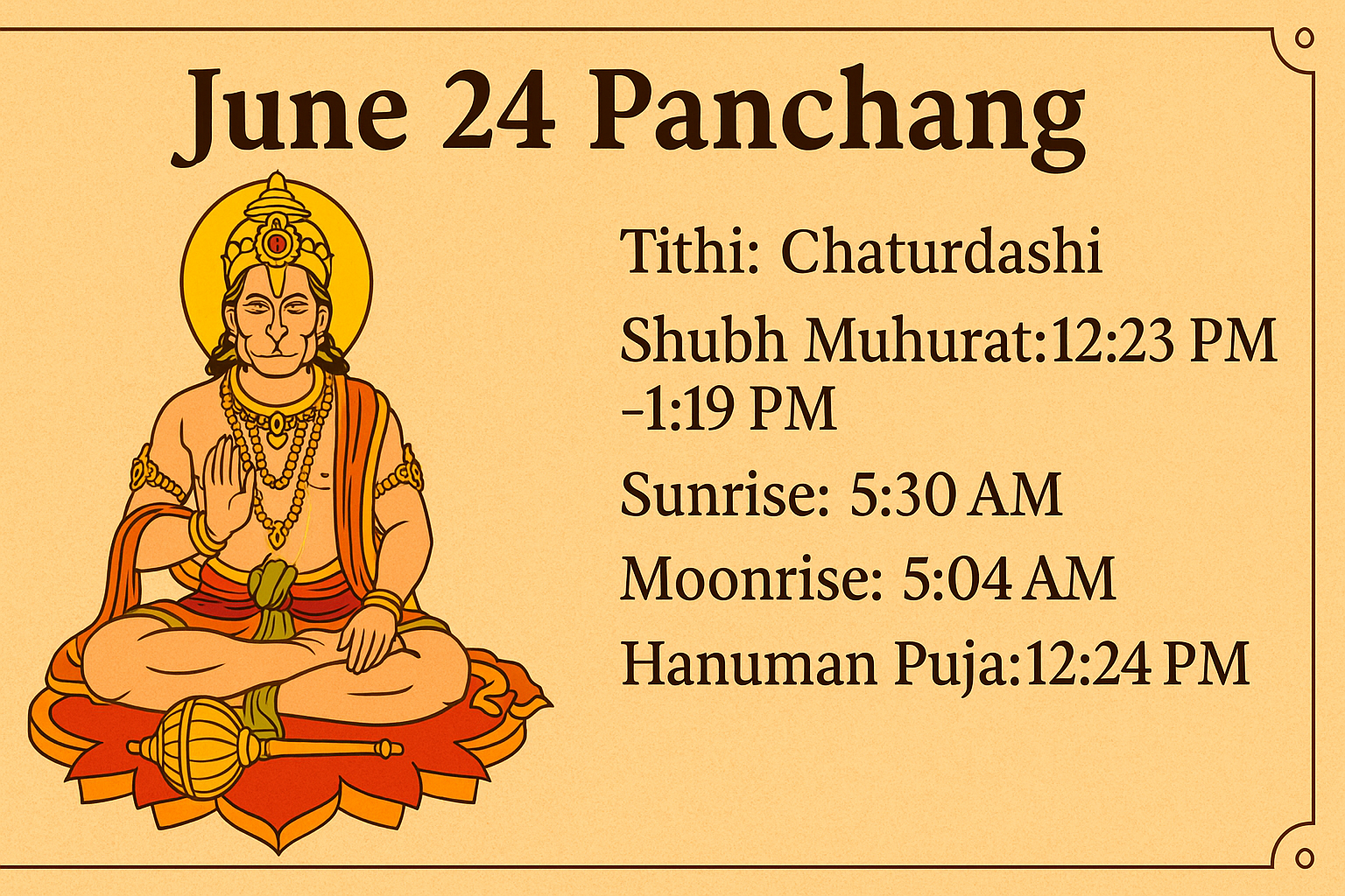 June 24 Panchang