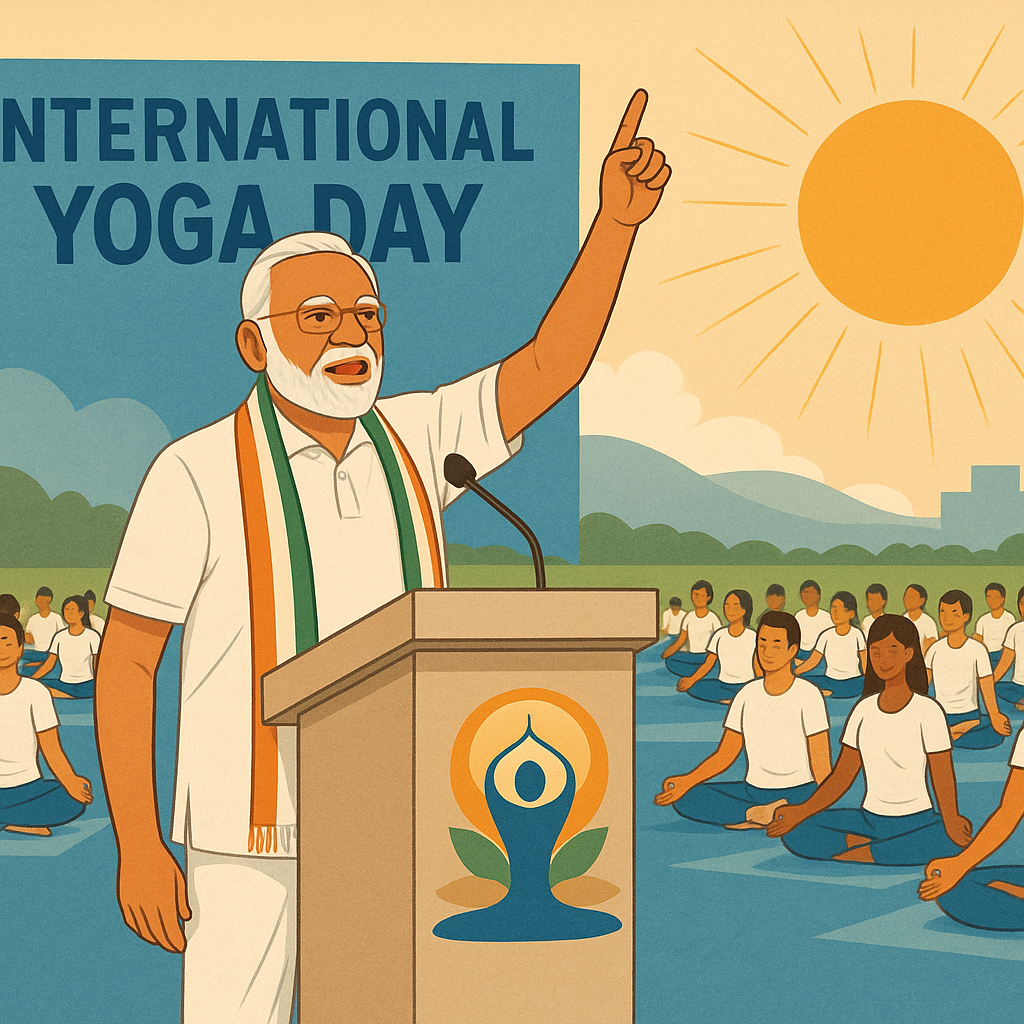 PM Modi Leads Global Yoga Message from Vizag