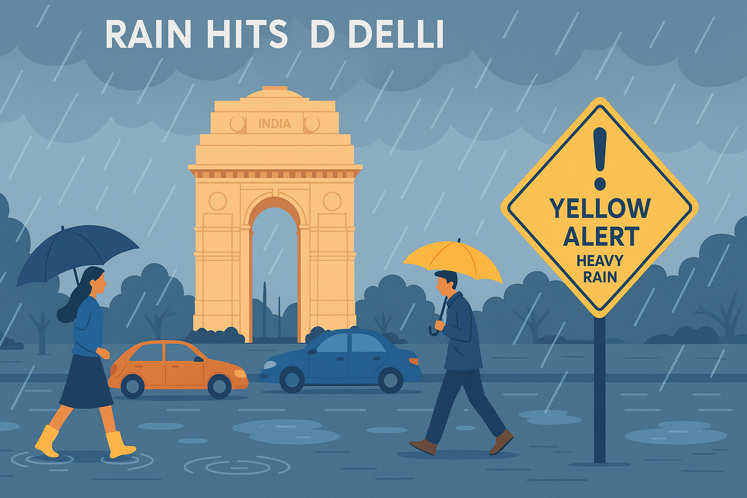 Rain Hits Delhi