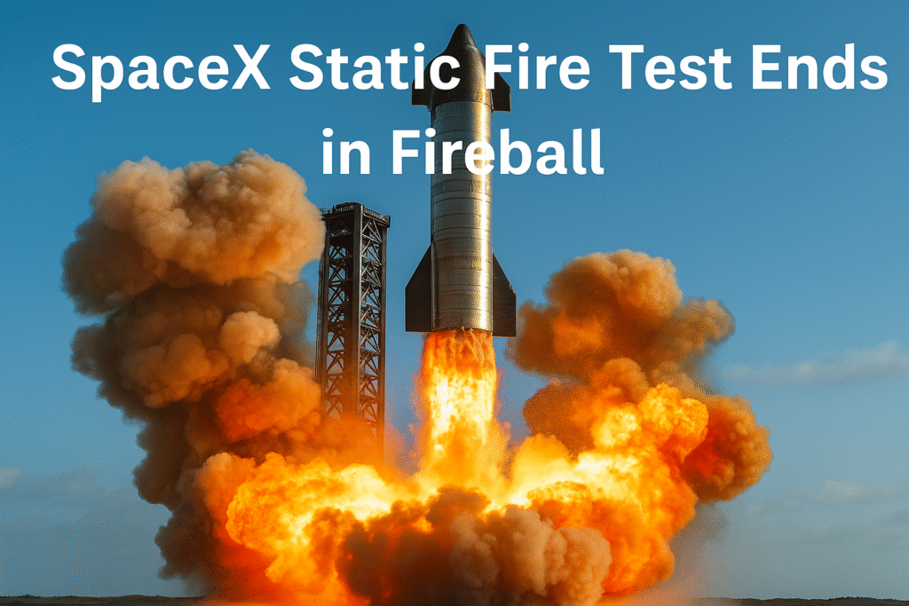 Starship Rocket Explosion: SpaceX Static Fire Test Ends in Fireball Starship Rocket Explosion SpaceX Static Fire Test Ends in Fireball