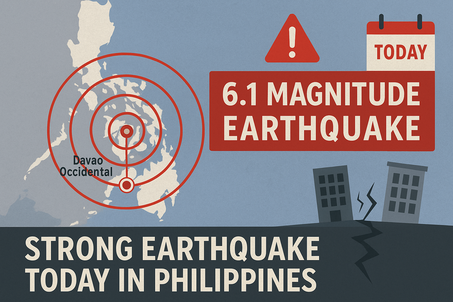 Strong Earthquake Today in Philippines