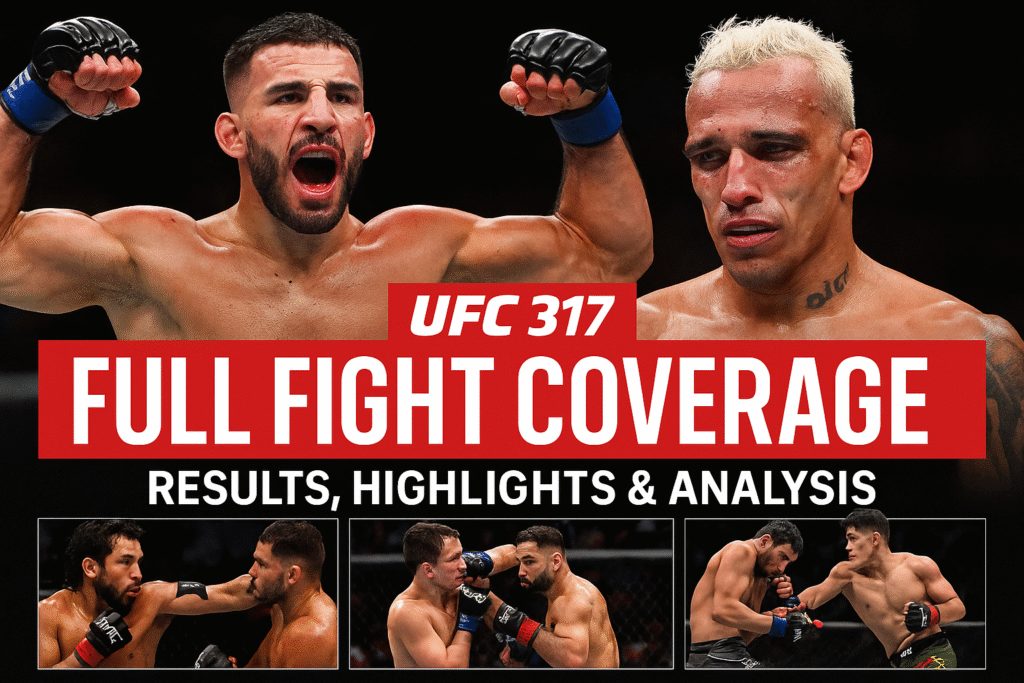 UFC 317 Full Fight Coverage: Topuria vs Oliveira Updates UFC 317 Full Fight Coverage