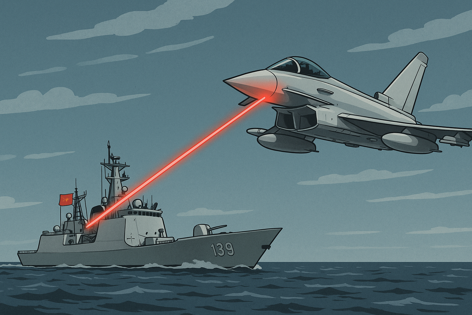1 German Jet Faces Laser Aim