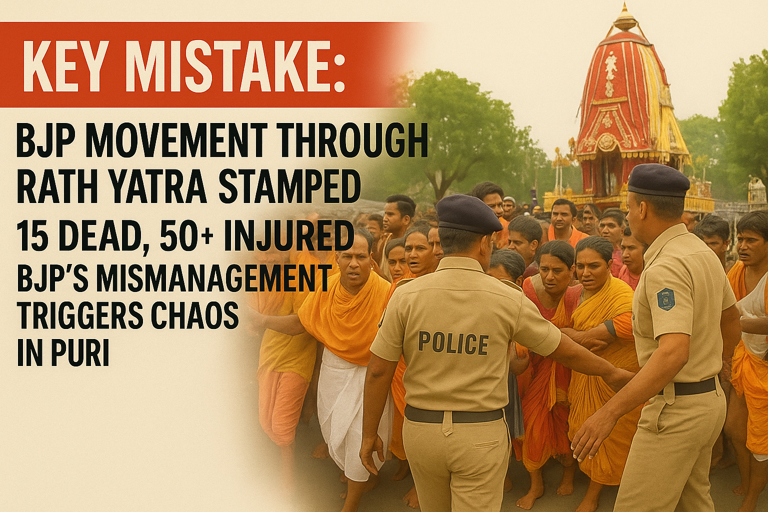 VIP Movement Through Exit Gate Caused Rath Yatra