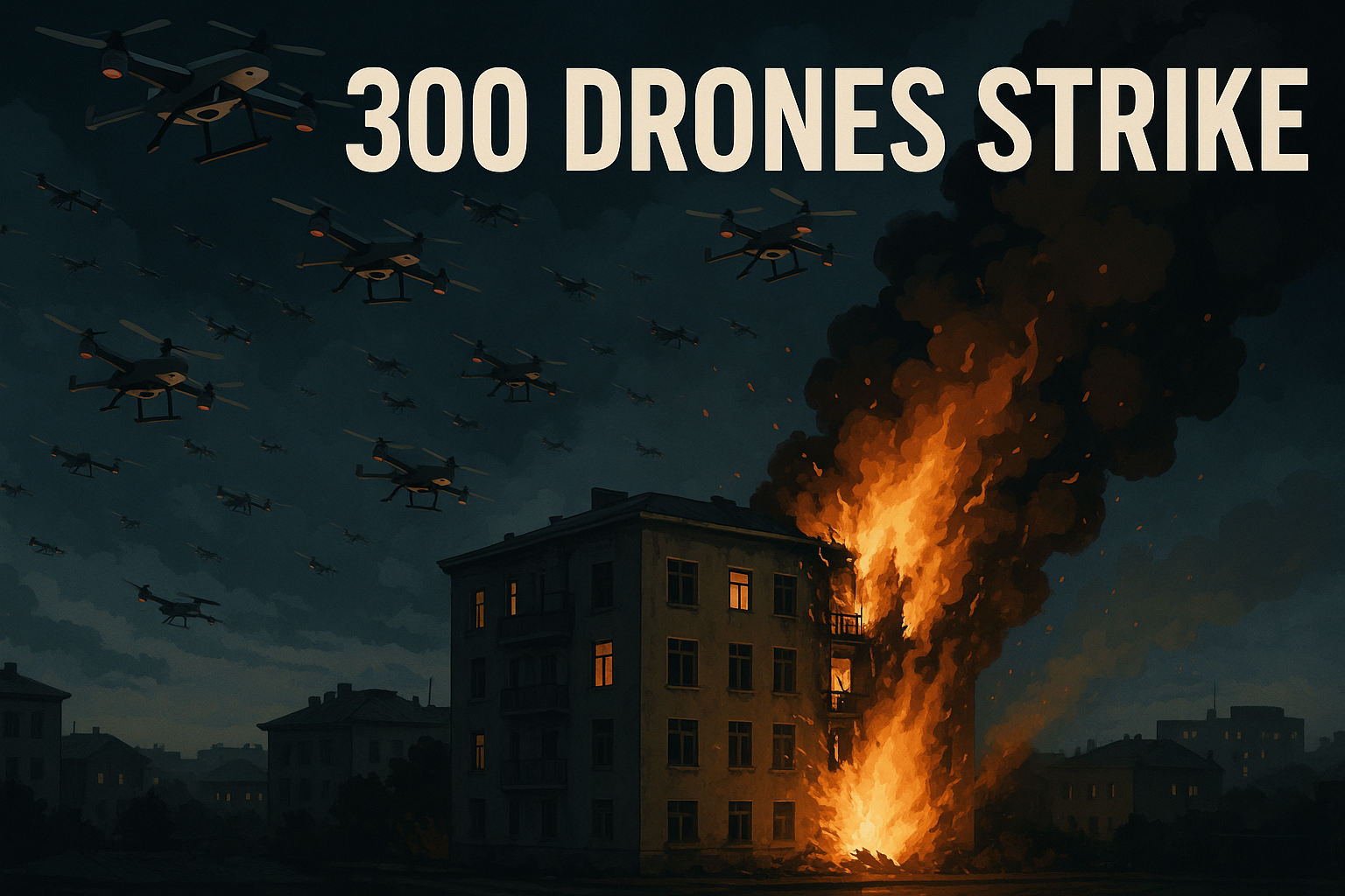 300 Drones Strike