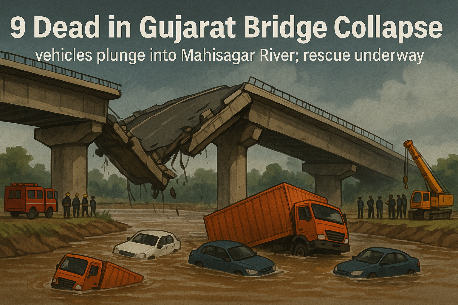 9 Dead in Gujarat Bridge Collapse