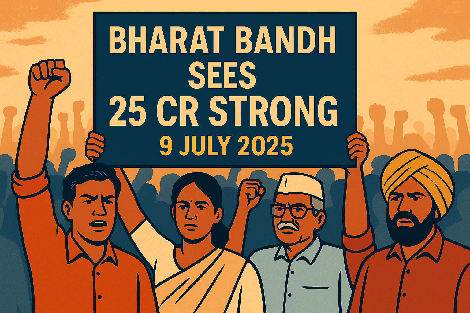 Bharat Bandh Sees 25 Cr Strong
