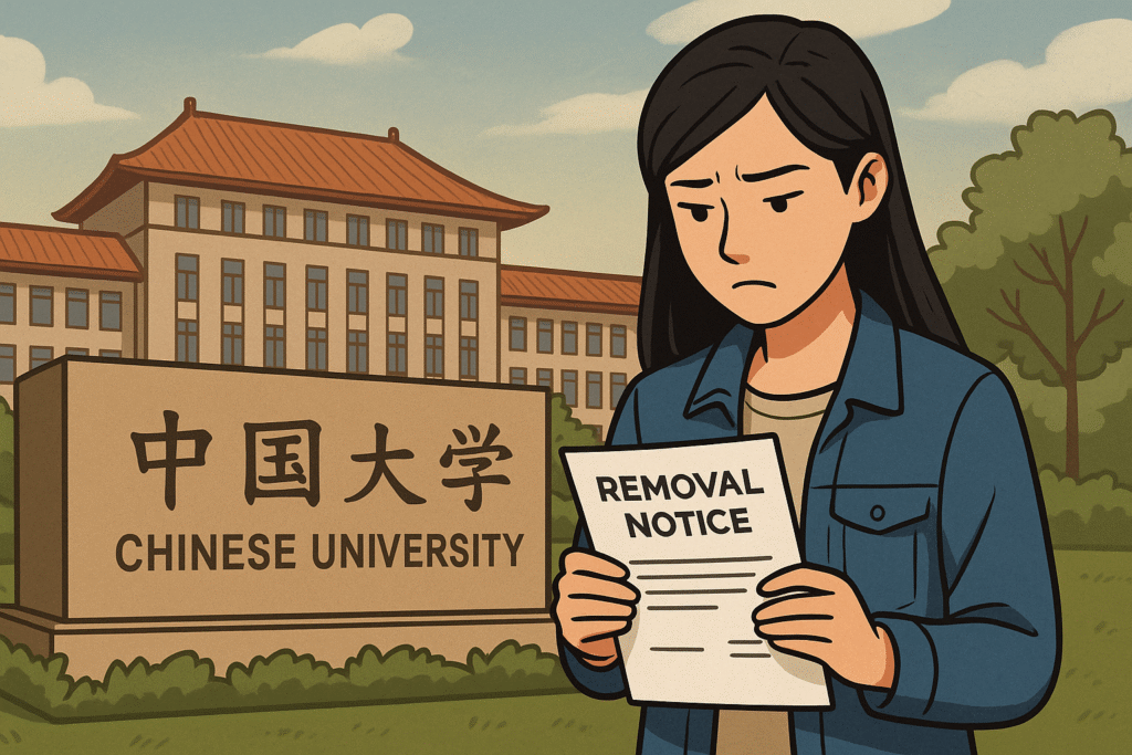 Chinese University Acts Decisively