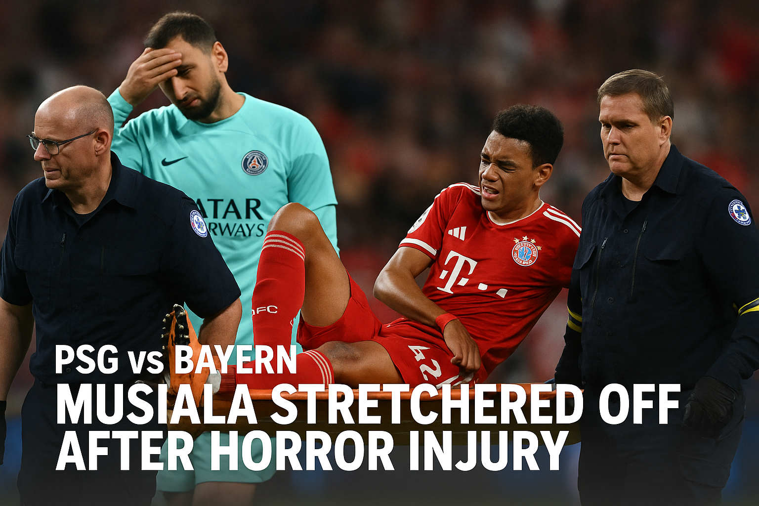 Musiala Stretchered Off After Horror