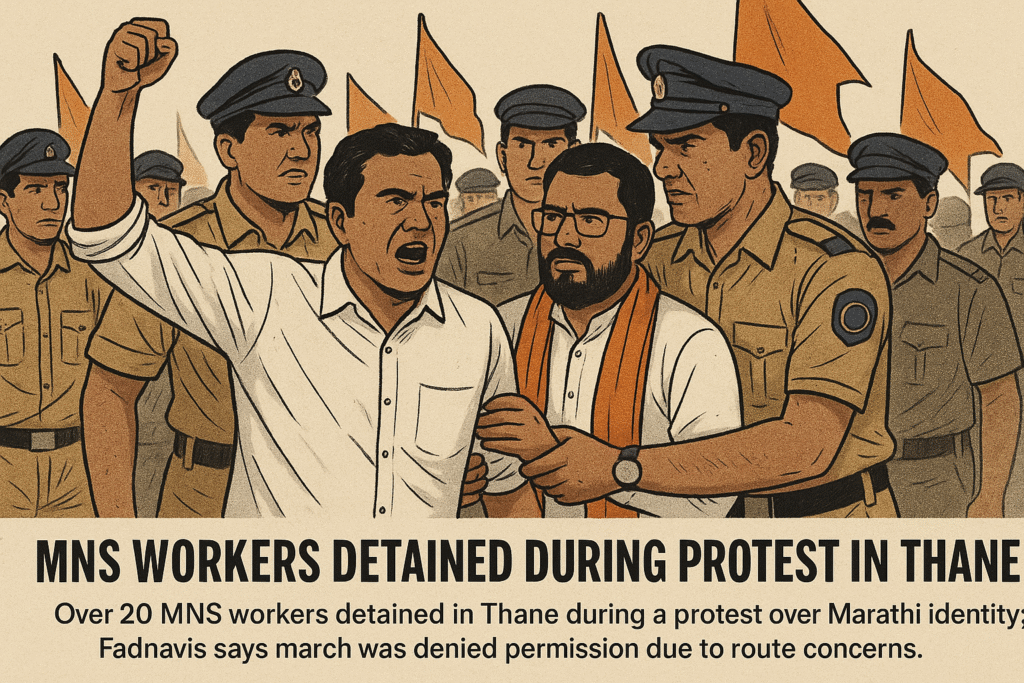 MNS Workers Detained