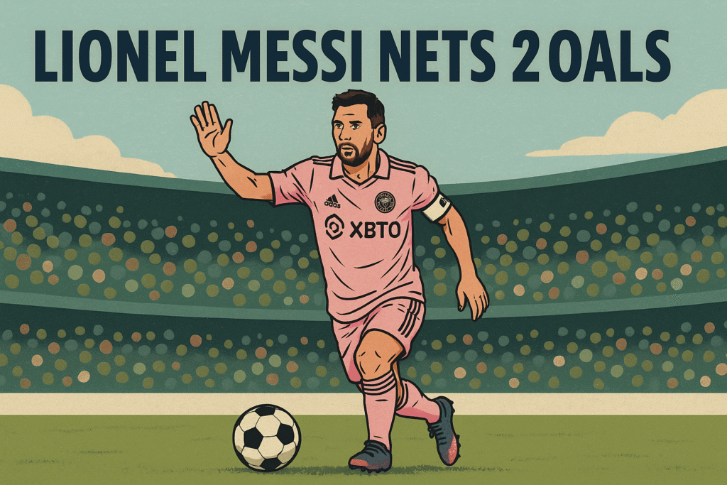 Lionel Messi Nets 2 Goals