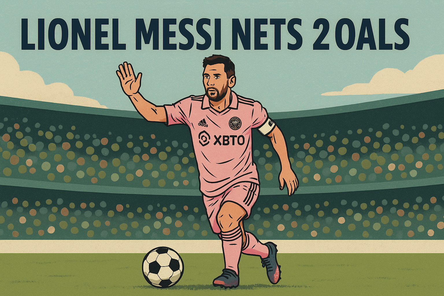 Lionel Messi Nets 2 Goals