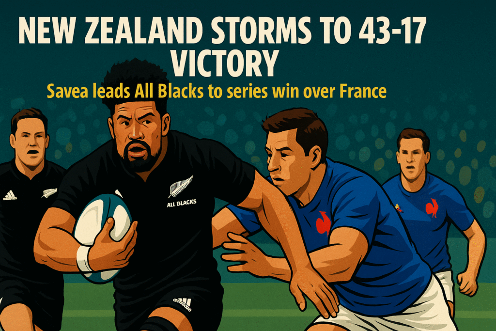 New Zealand Storms to 43-17 Victory