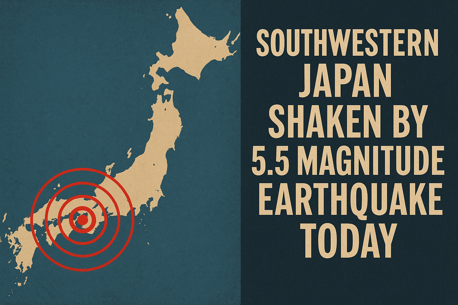 Southwestern Japan Shaken by 5.5