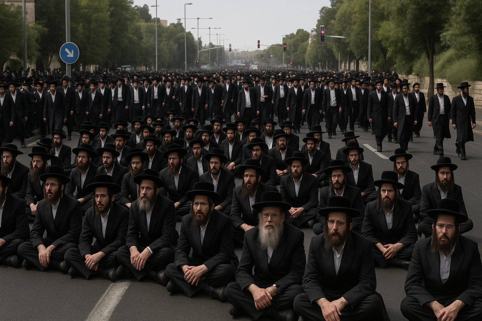 Thousands Rally in Jerusalem Over Military