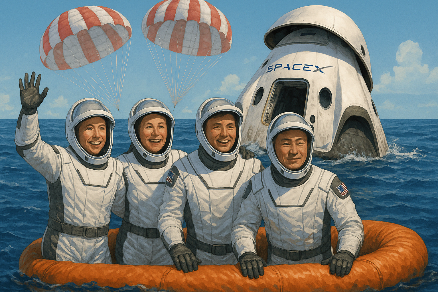 4 Astronauts End 5-Month