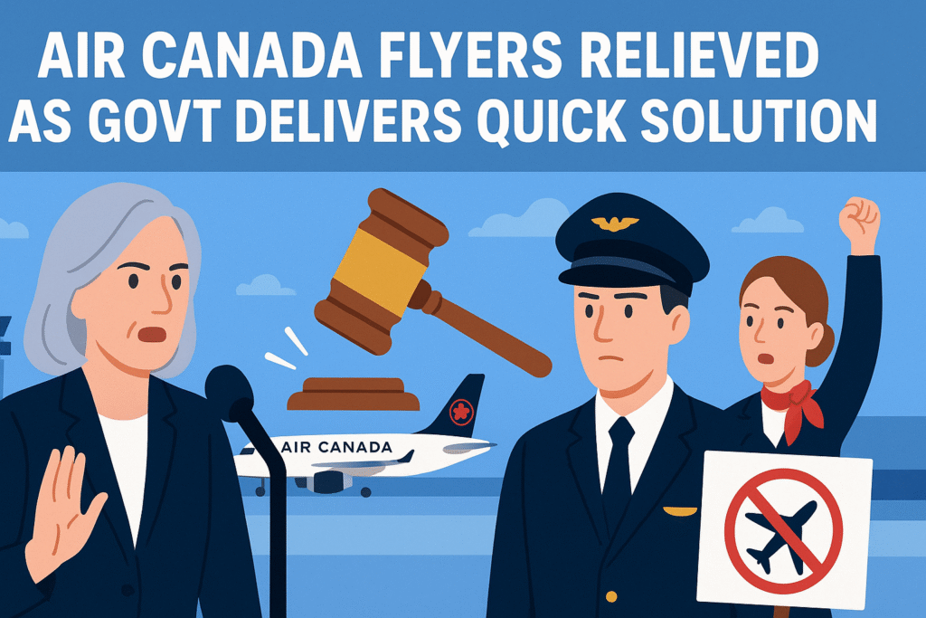 Air Canada Flyers Relieved as Govt Delivers
