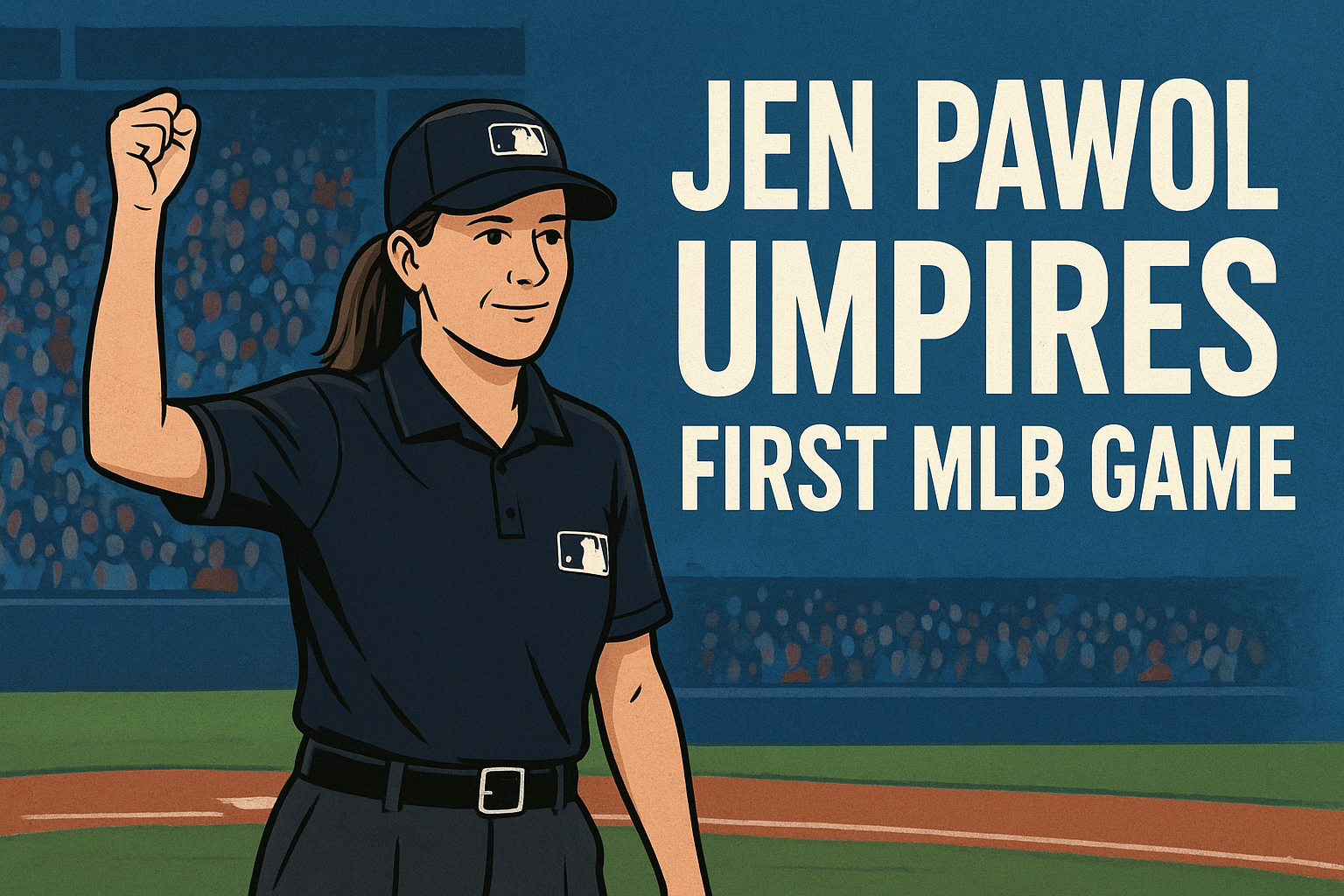 Jen Pawol Umpires First MLB Game
