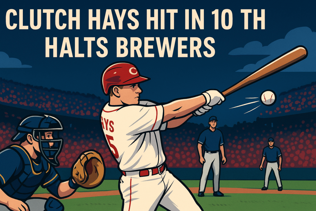 Clutch Hays Hit in 10th Halts Brewers