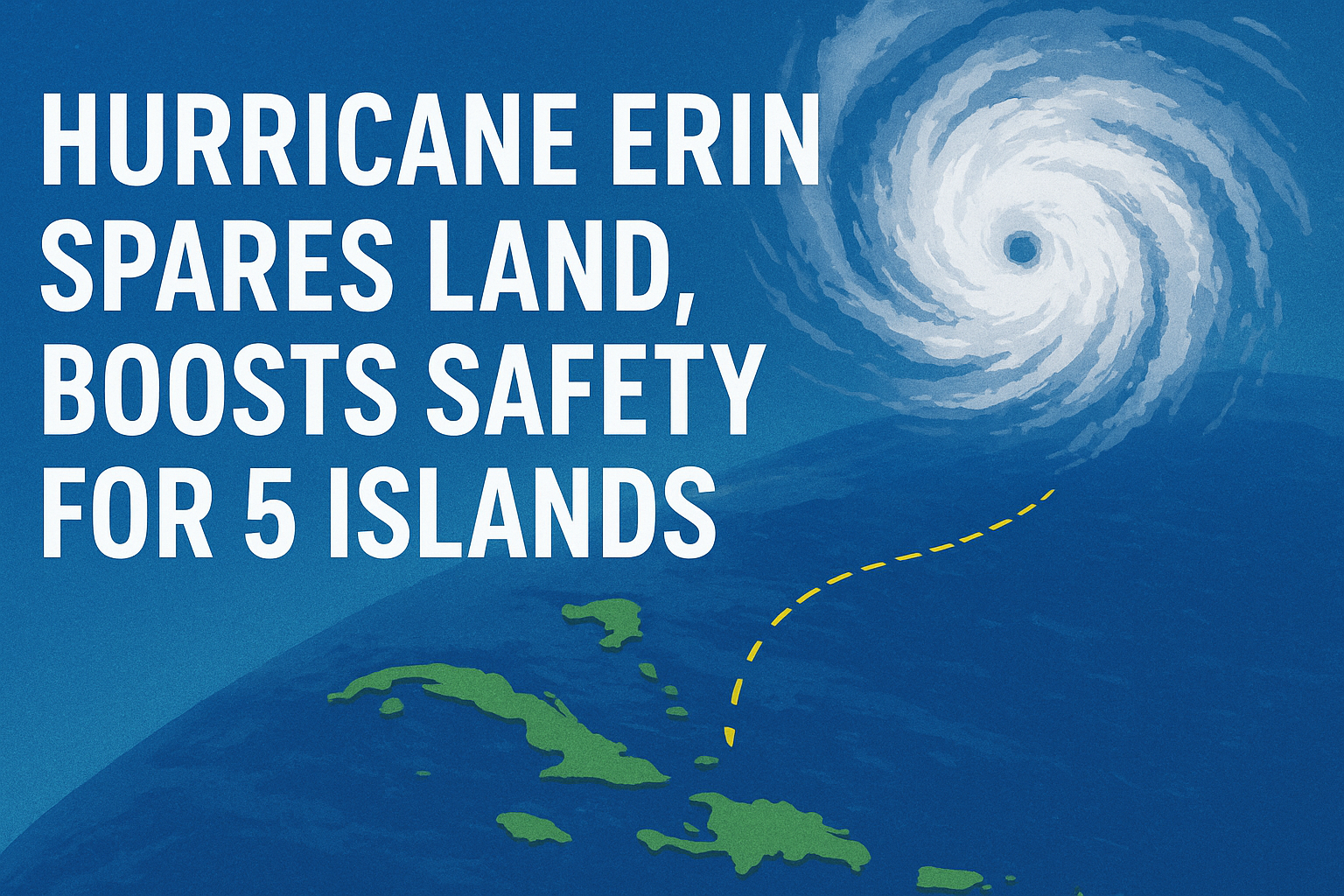 Hurricane Erin Spares Land