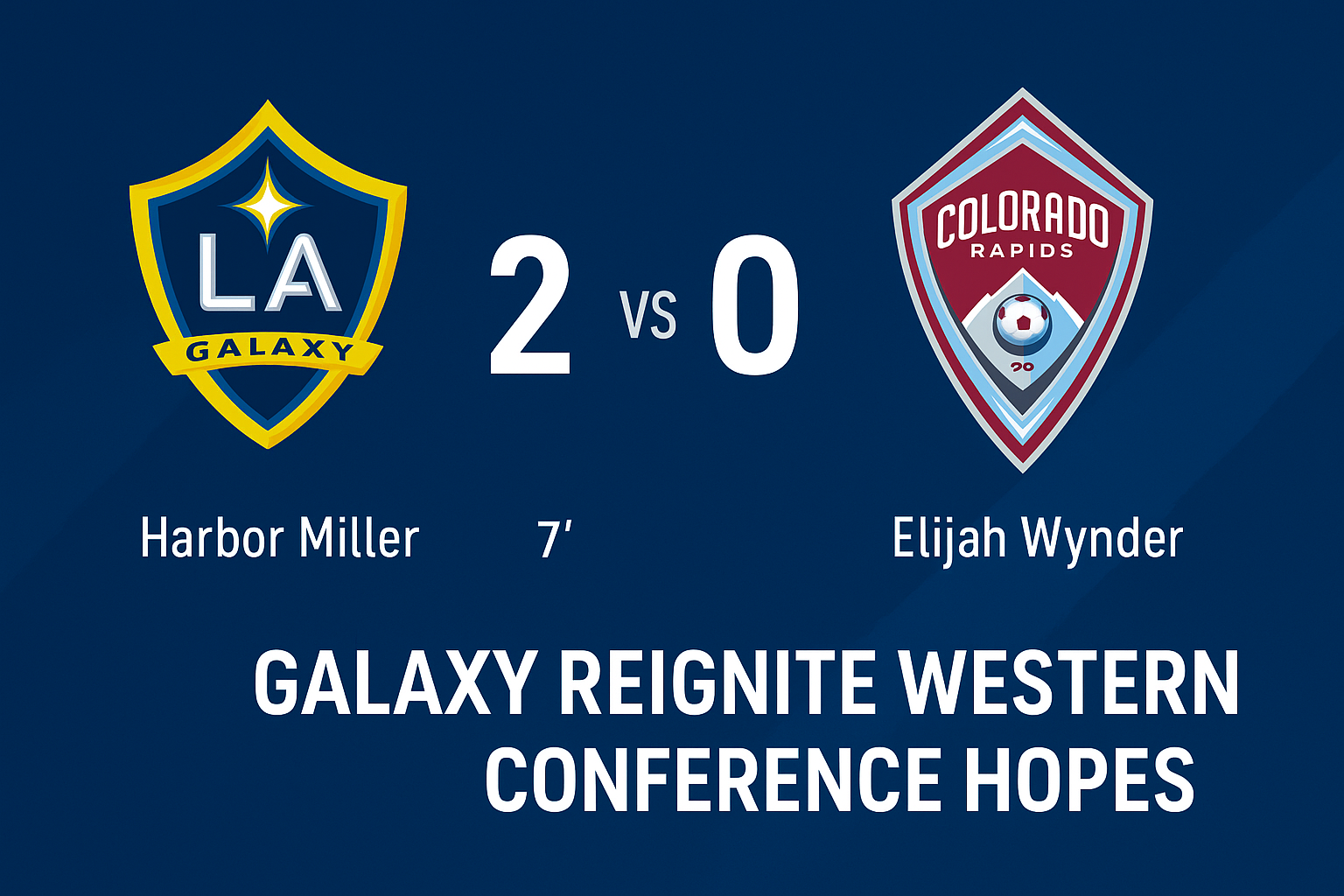 LA Galaxy vs Colorado LA Galaxy 2–0