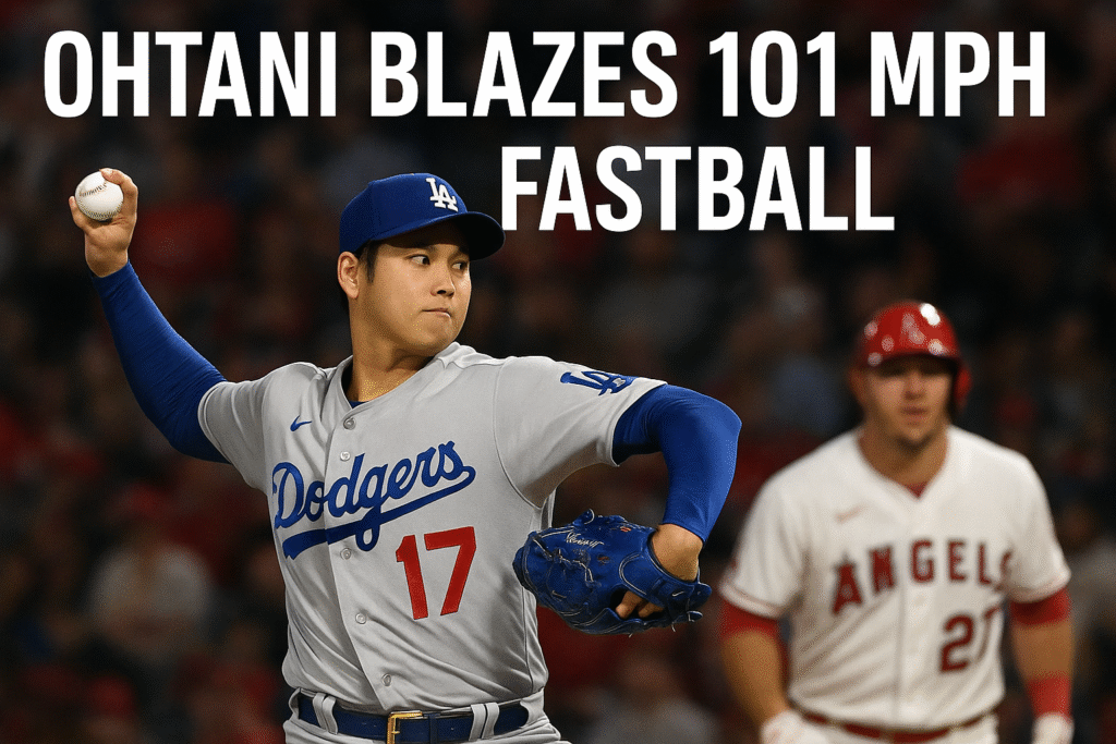Ohtani Blazes 101 mph Fastball
