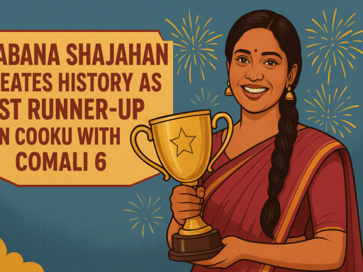 Shabana Shajahan Creates History as 1st Runner-Up in Cooku With Comali 6 Archana Chandhoke Shines