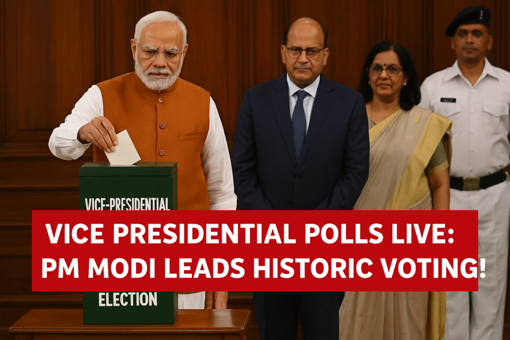 Vice Presidential Polls LIVE: PM Modi Leads Historic Voting! Vice Presidential Polls LIVE